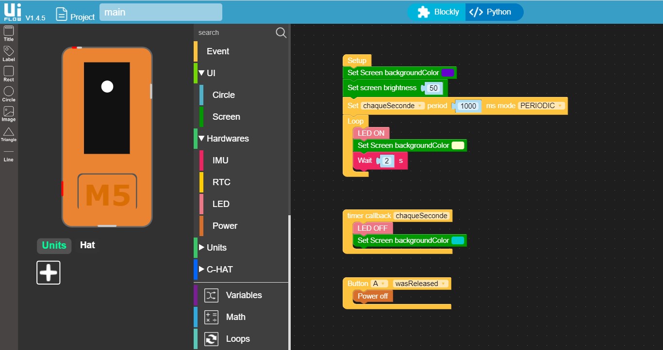 Premier test UIFlow