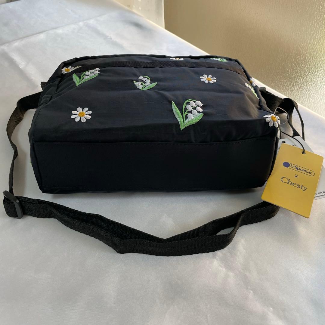 新品⭐️完売レスポートサック×チェスティ　スズラン刺繍　ショルダーバッグ　斜めがけ