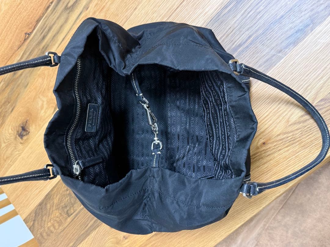 も*こ様 【PRADA プラダ】ミニボストン ブラック ナイロン ハンドバッグ