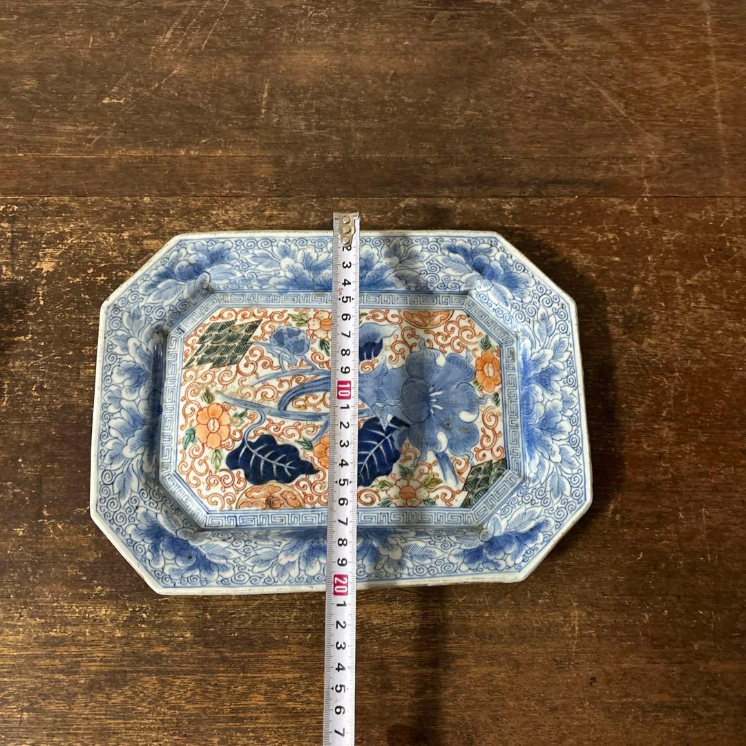 古伊万里八角皿　アンティーク　白磁　李朝