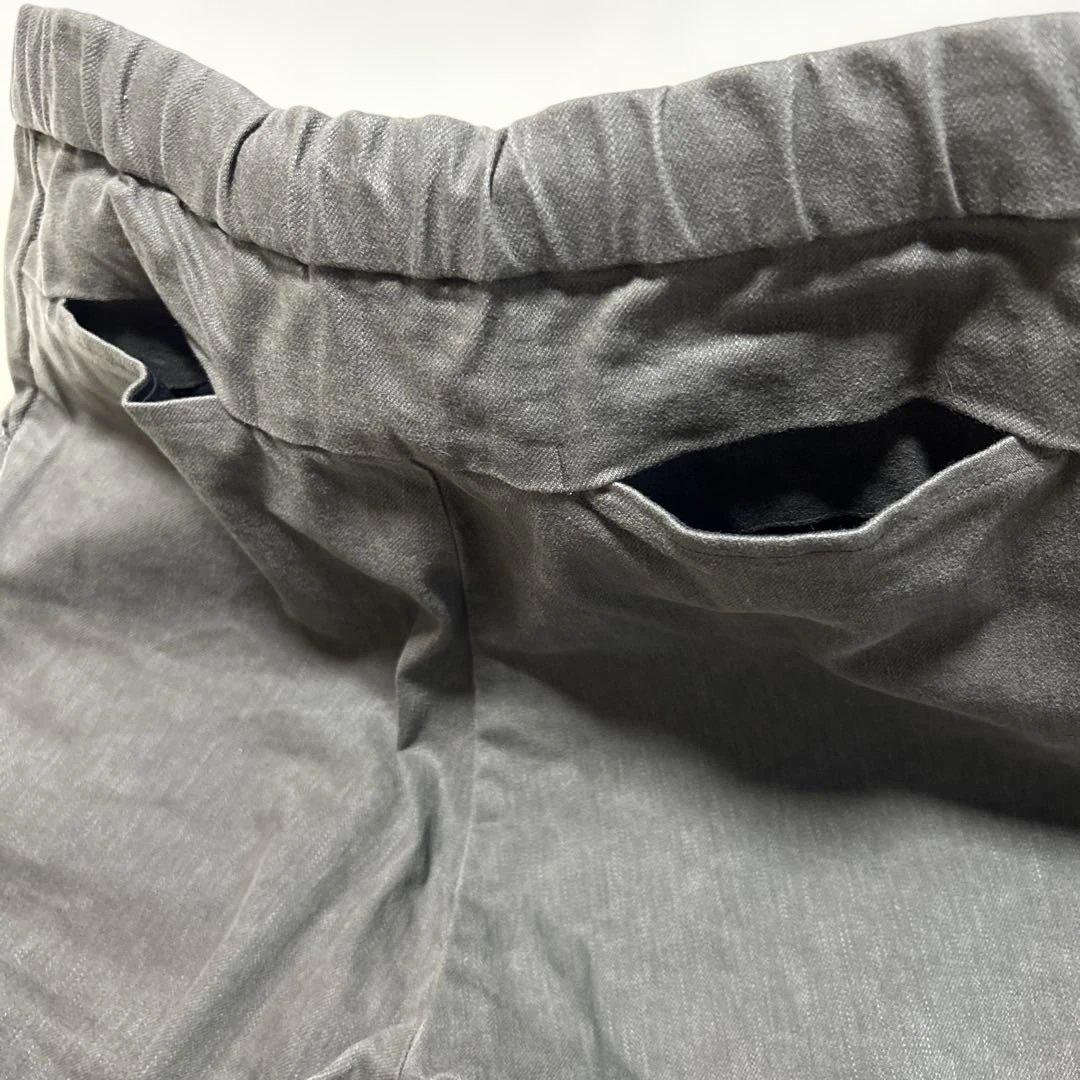 RIPVANWINKLE 4 コーティングサルエルパンツ オリーブ ストレッチ