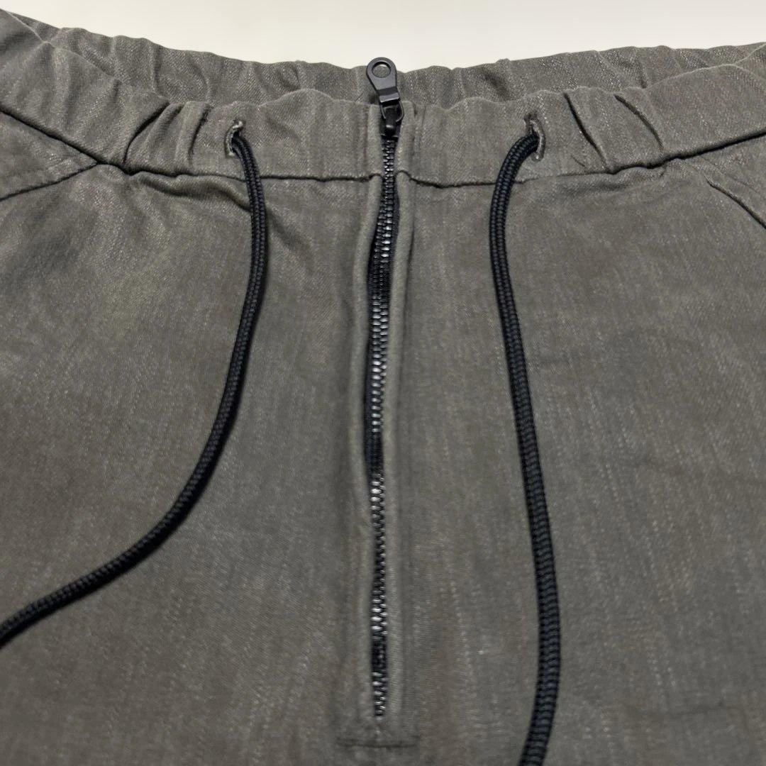 RIPVANWINKLE 4 コーティングサルエルパンツ オリーブ ストレッチ