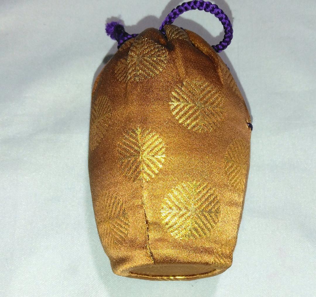 茶道具　丹波立杭焼　陶勝窯　市野陶勝作　丹波肩衝茶入　唐松緞子仕覆付　美品！！