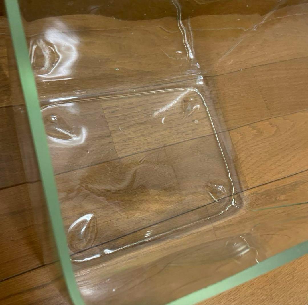 大正　昭和　ゆらゆらレトロガラス鉢角型