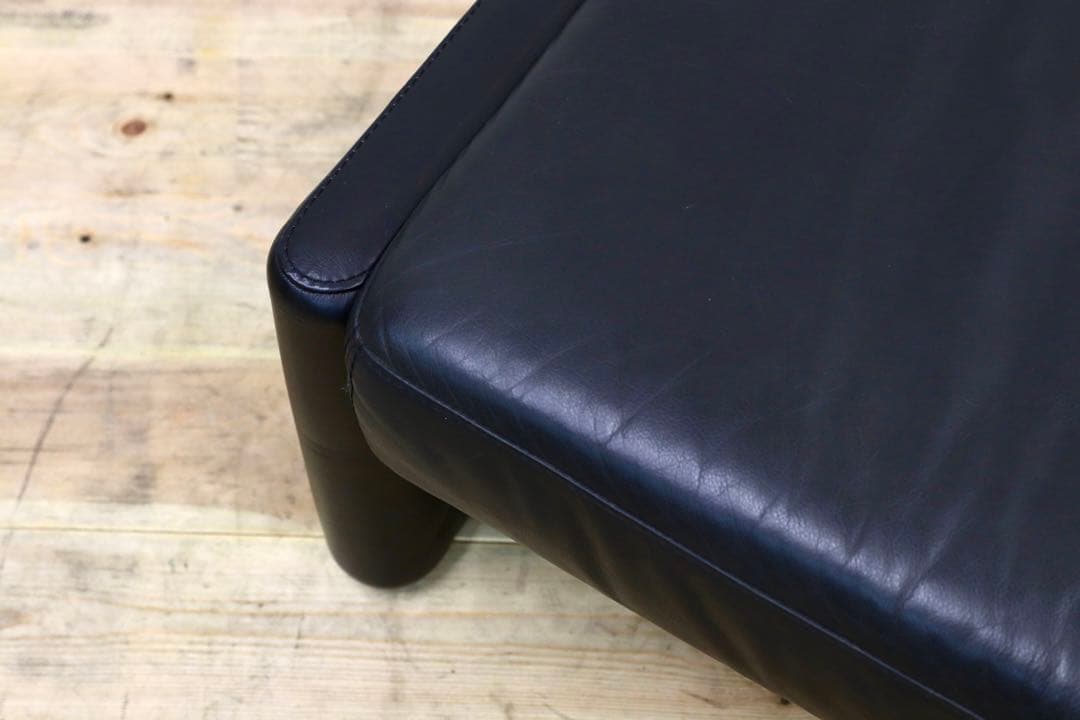 GMHN154○IDC大塚家具 オットマン フットスツール ブラック 黒 モダ