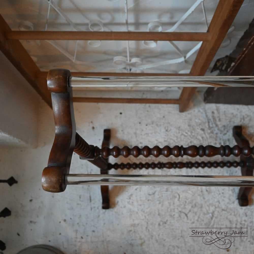 IFU-415 英国アンティーク マホガニー リネンラック ラック 洗濯物干し