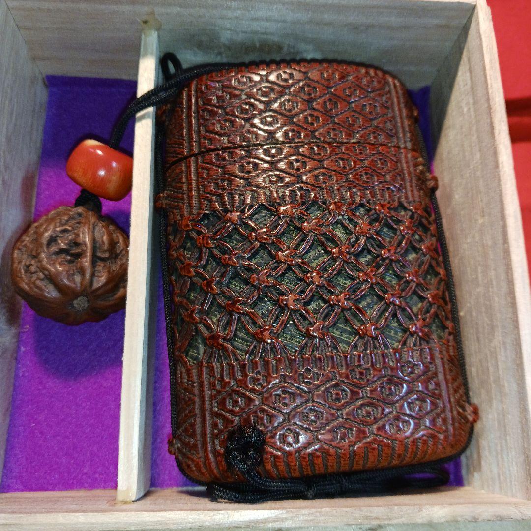 提げ物　網代　たばこ入れ