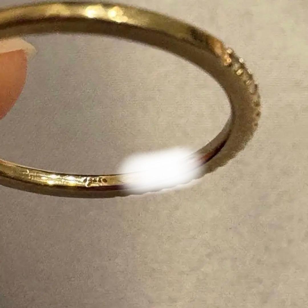 agete ハーフエタニティリング9号K10金ダイヤモンド 指輪 アガット三越