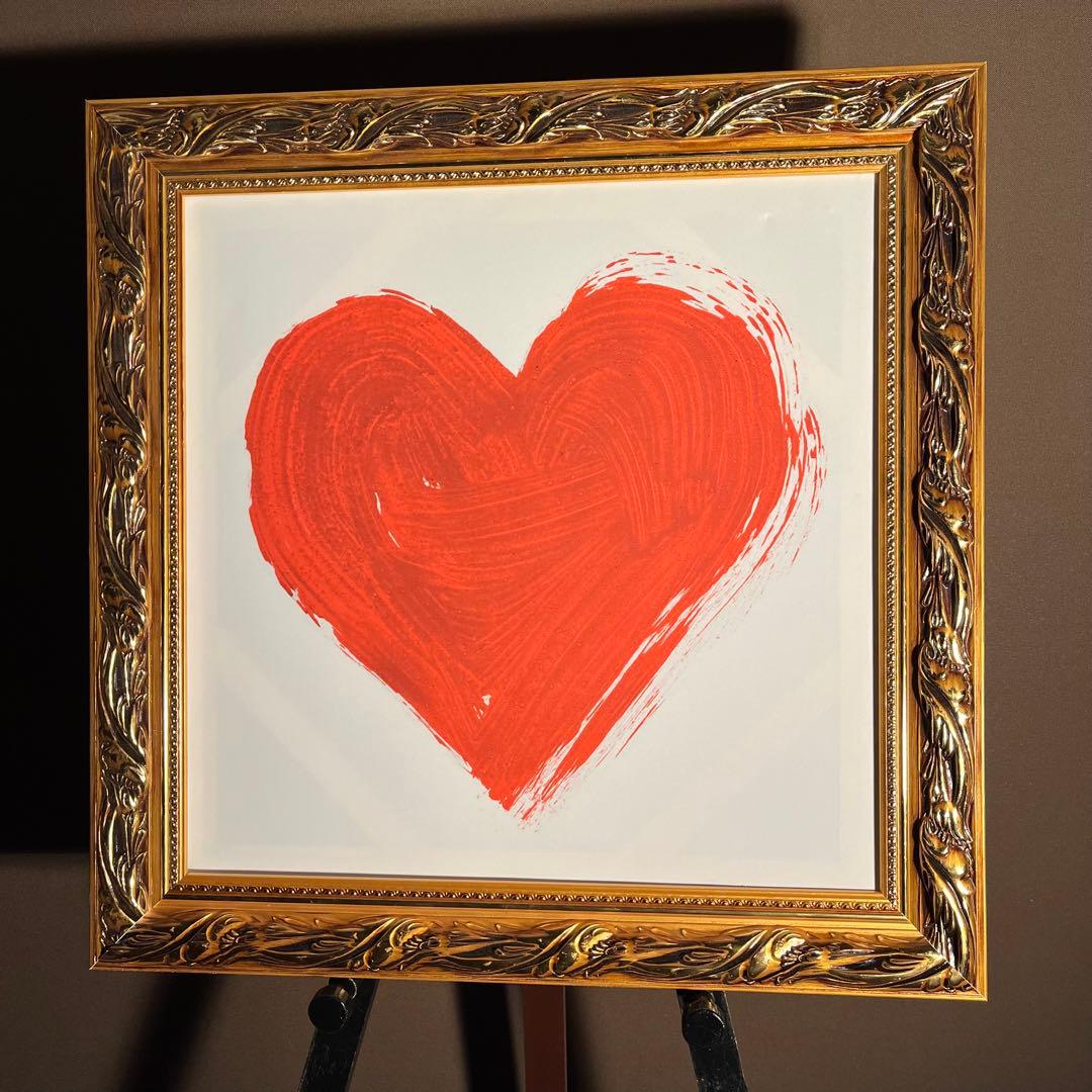 キャンバス プリントアート ハート 絵画 額付 インテリア