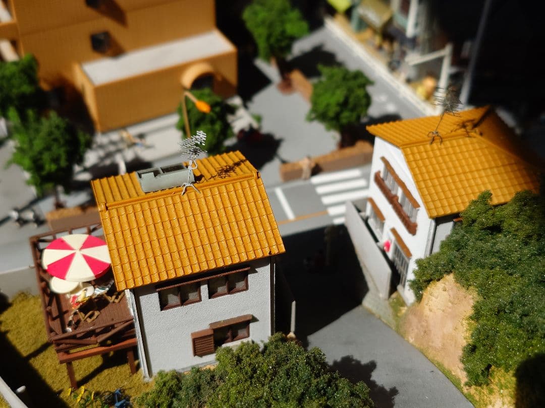 Nゲージ江ノ電ジオラマ。900ｍｍ程度✕600ｍｍ