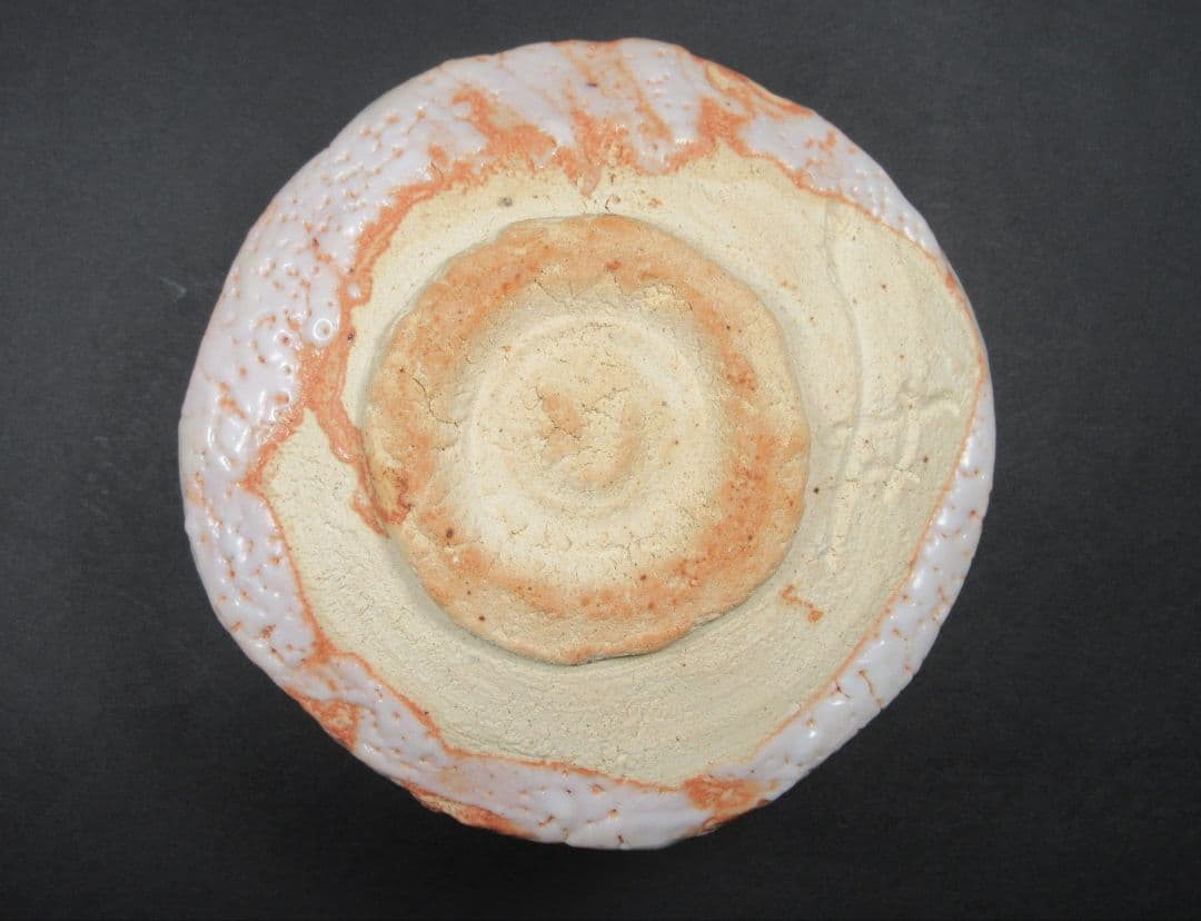 【豊場惺也】（師）荒川豊蔵！。志野茶碗（共箱、共布、栞）。最上位作！本物保証！。