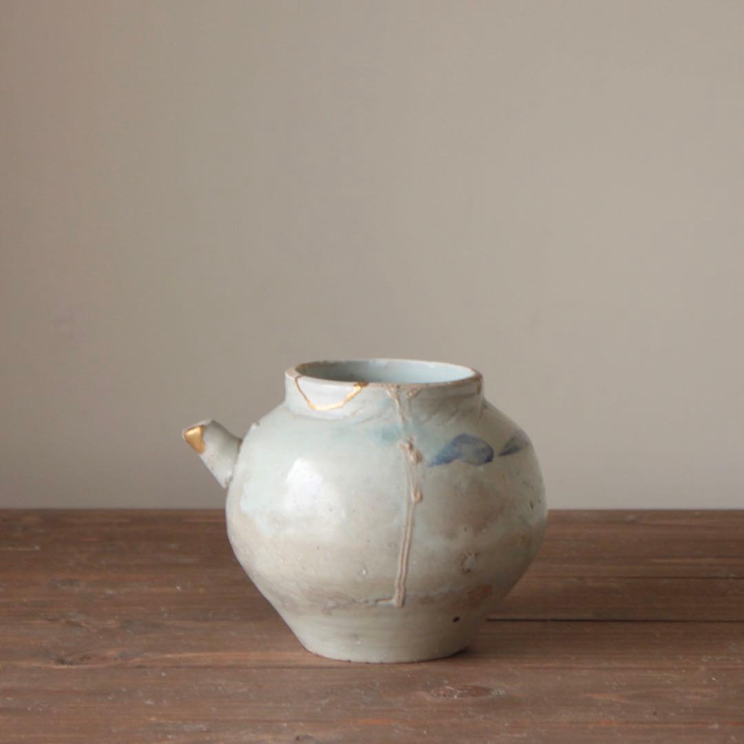 李朝 染付 片口 青花 朝鮮美術 古美術 古道具 アンティーク