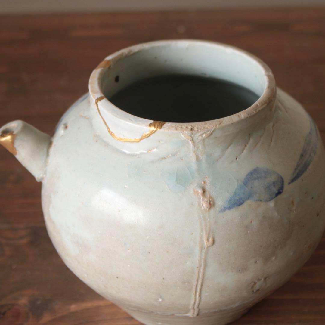 李朝 染付 片口 青花 朝鮮美術 古美術 古道具 アンティーク