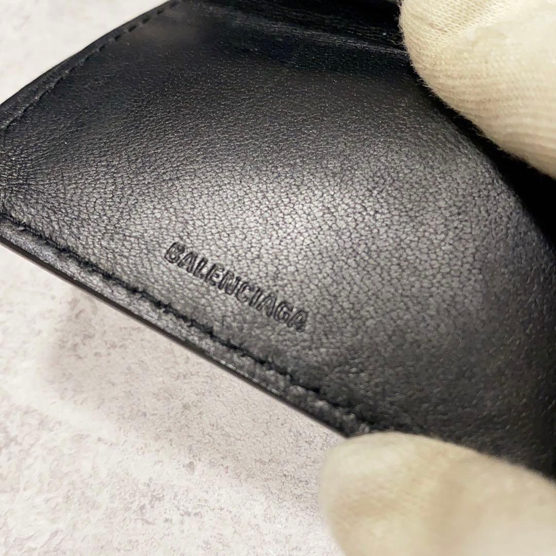 人気モデル✨バレンシアガ 三つ折り財布 ミニ財布 ブラック 黒