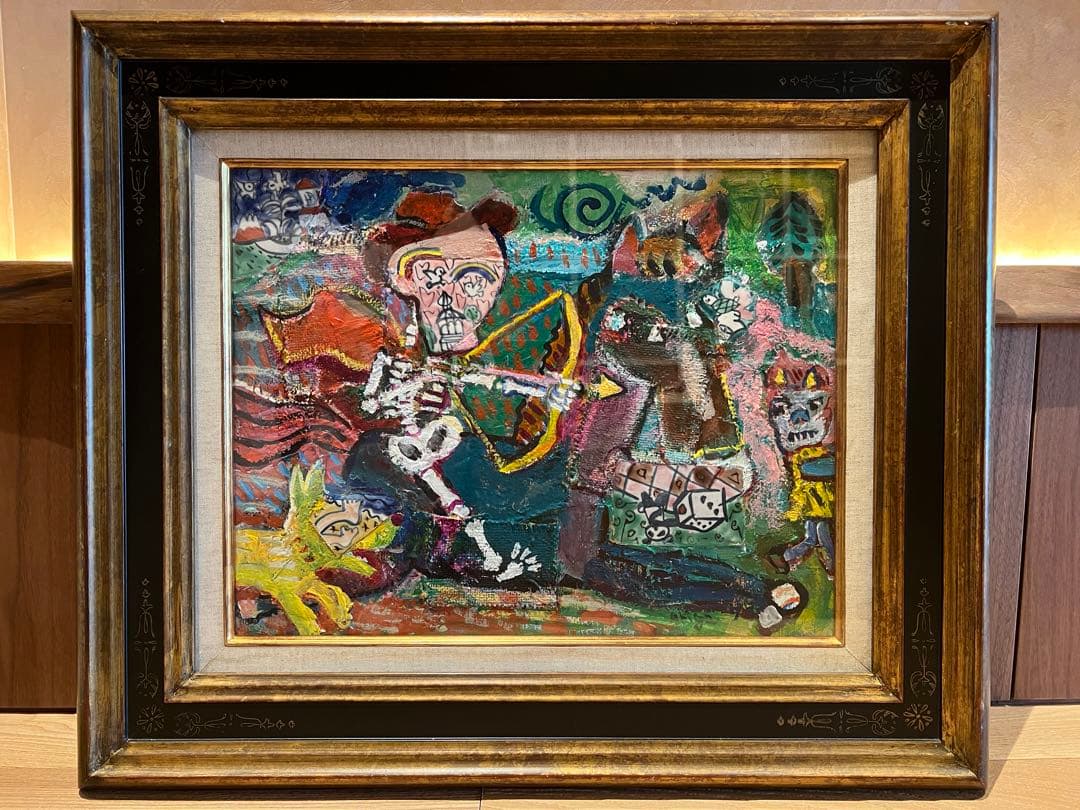 有賀正季　額縁付絵画