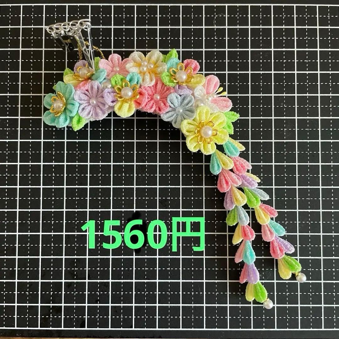 YUN　犬用髪飾りバレッタ　つまみ細工