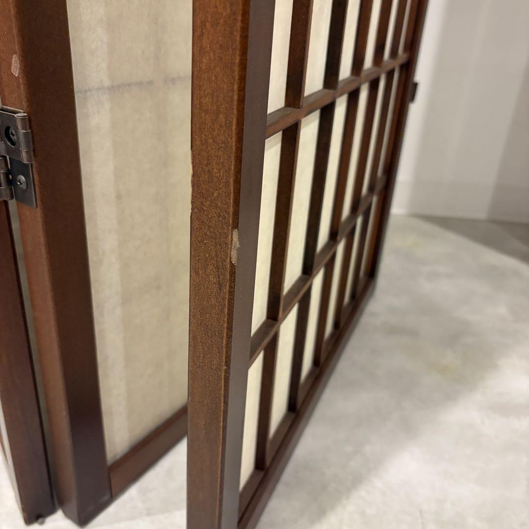 和風パーテーション　木製　障子　6連