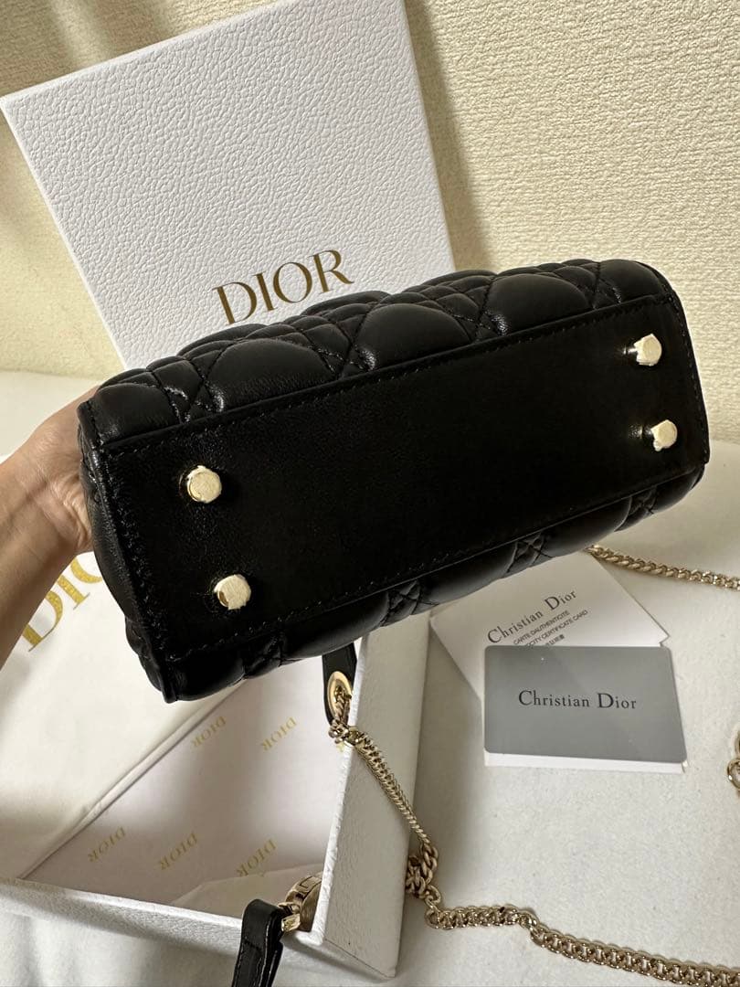 DIOR 新品ノベルティ　ショルダーバッグハンドバック2way ゴールドチェーン