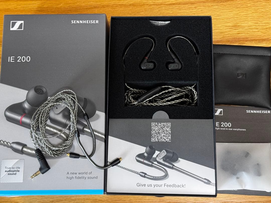 ゼンハイザー IE200　マイク付き純正ケーブル付属