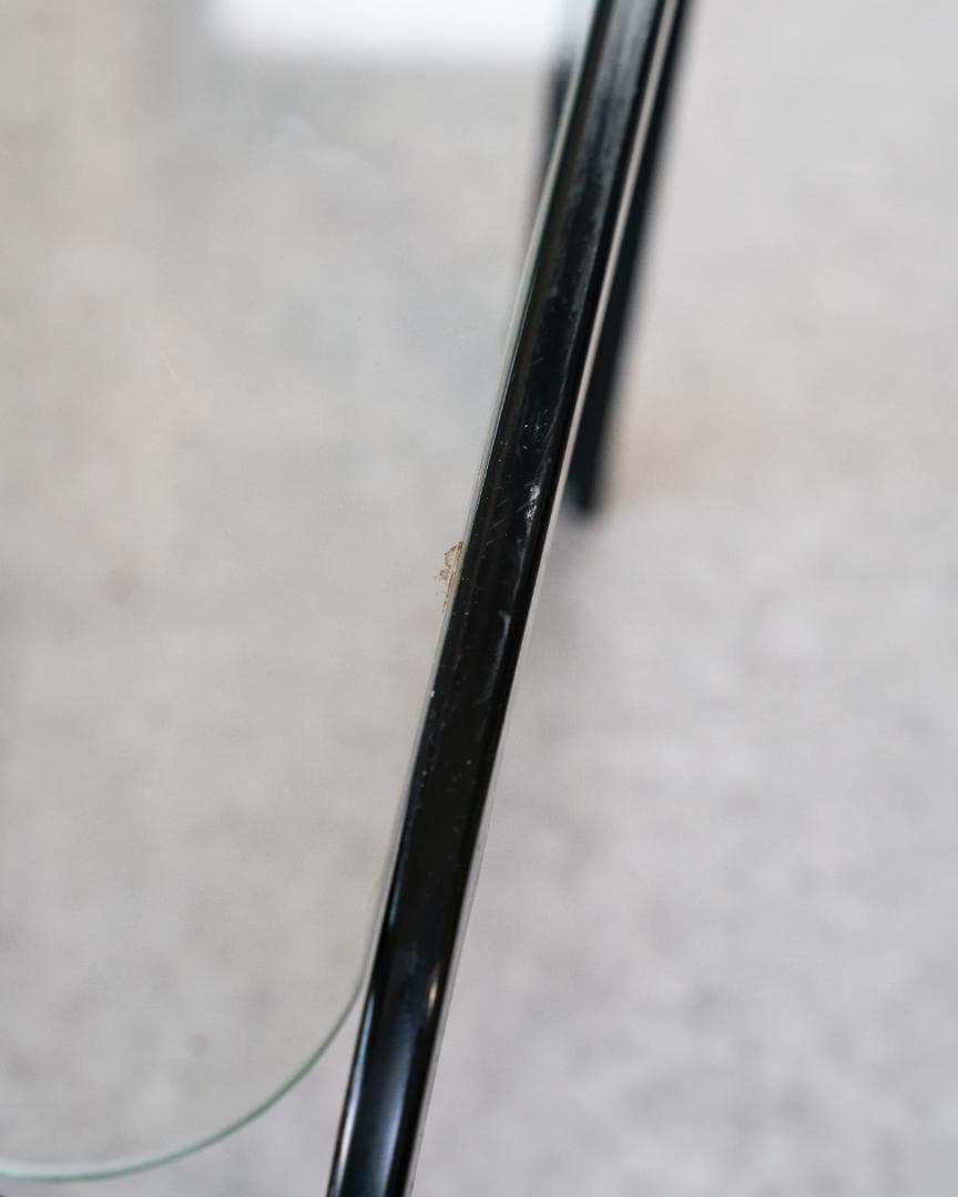 アイアンフレーム コーヒー ローテーブル ガラストップ 昭和レトロ モダン