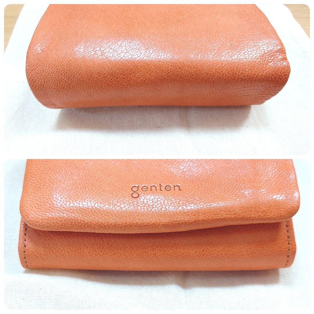 未使用 [genten /ゲンテン] ゴート 二つ折り財布 本革 折り財布 財布