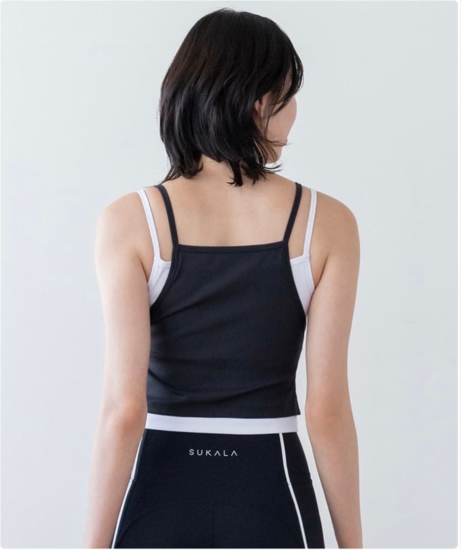 スカーラ　リブコンビショートタンクトップ