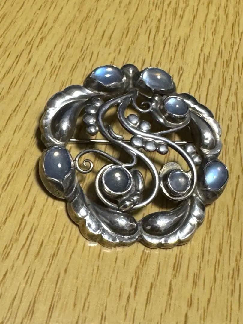 北欧ヴィンテージ GEROGブルームーンストーンブローチ