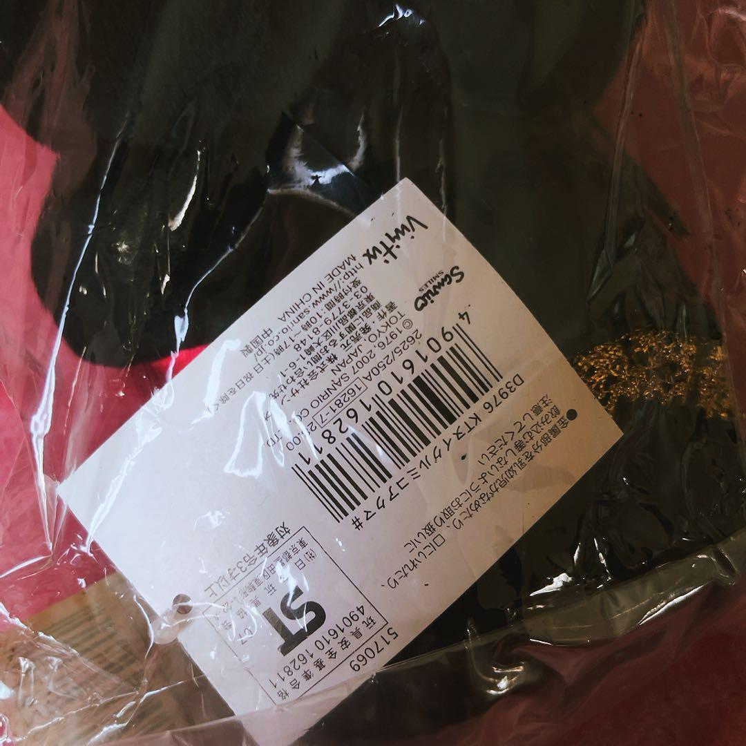 希少レア　ハローキティ　ぬいぐるみ　小悪魔　デビル　ブラックキティ　サンリオ