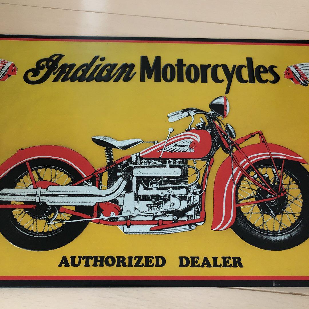 ☆インディアンモーターサイクル☆ブリキ看板☆