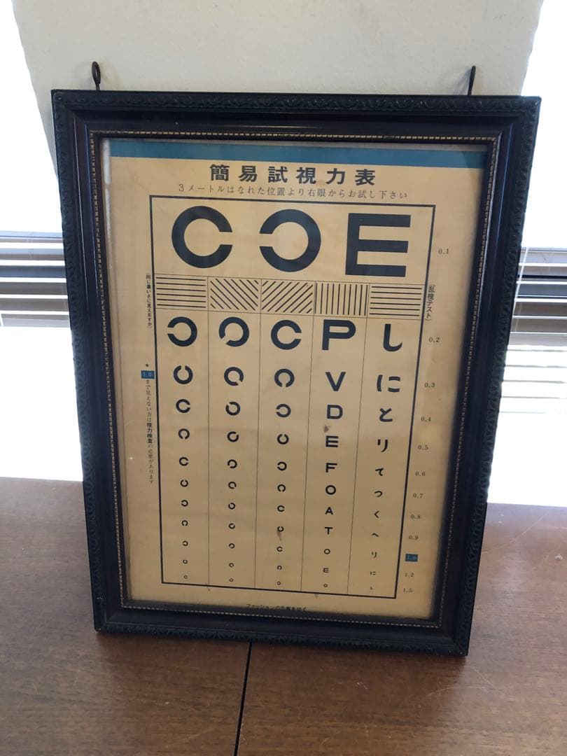 昭和レトロ　視力検査　額装