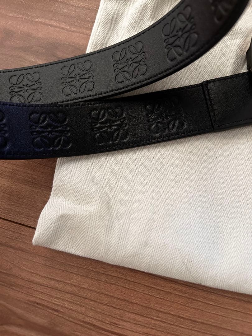 新品☆LOEWEロエベ☆カーフレザーストラップ☆ブラック