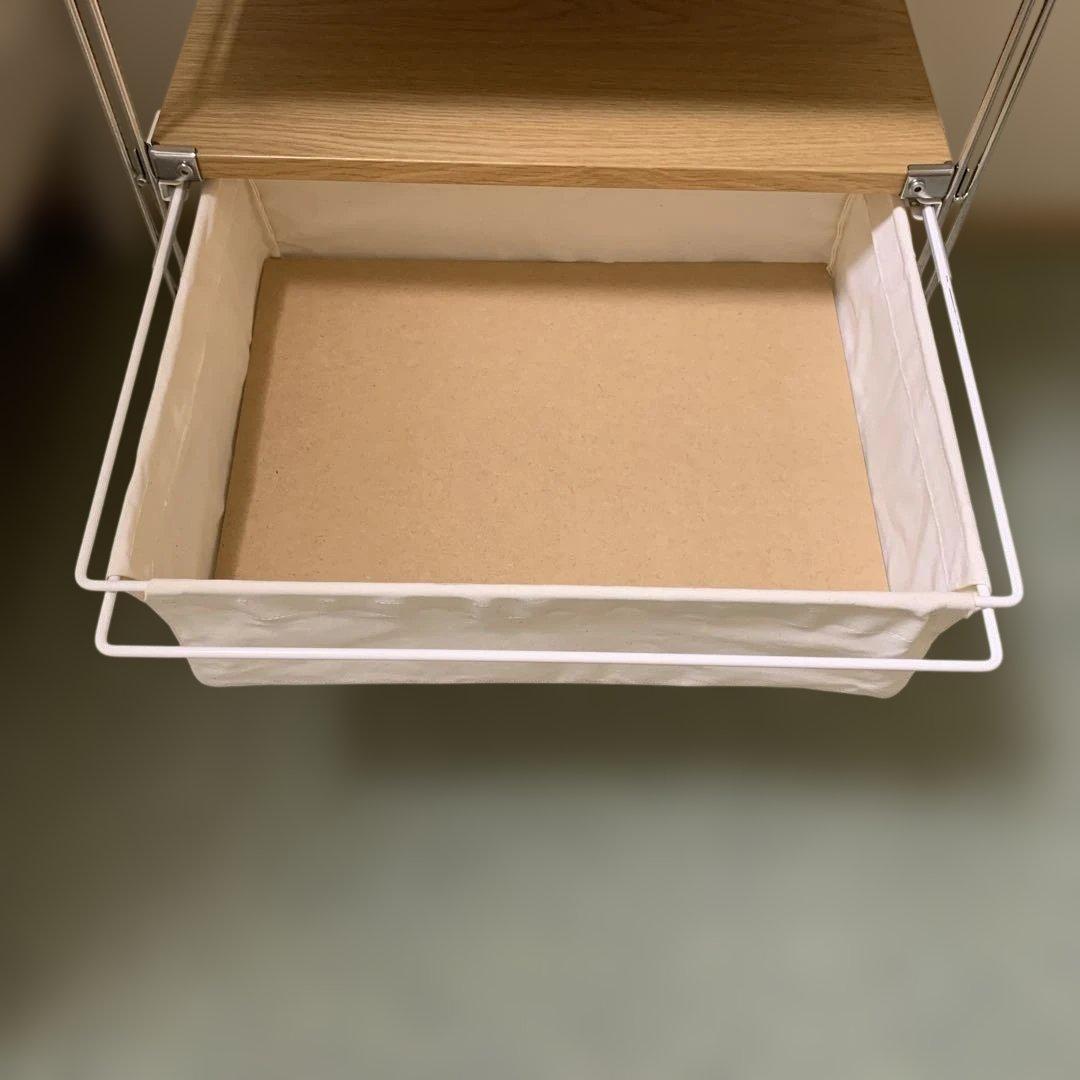 無印良品　ステンレスユニットシェルフ　オーク材棚セット　追加棚・バスケット