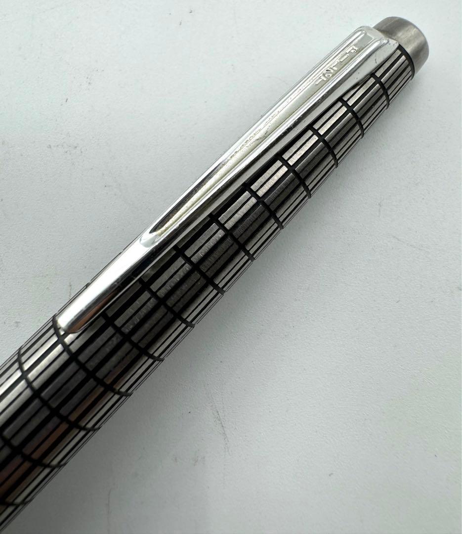 A296　パイロット　エリート　18k-750　万年筆　格子柄