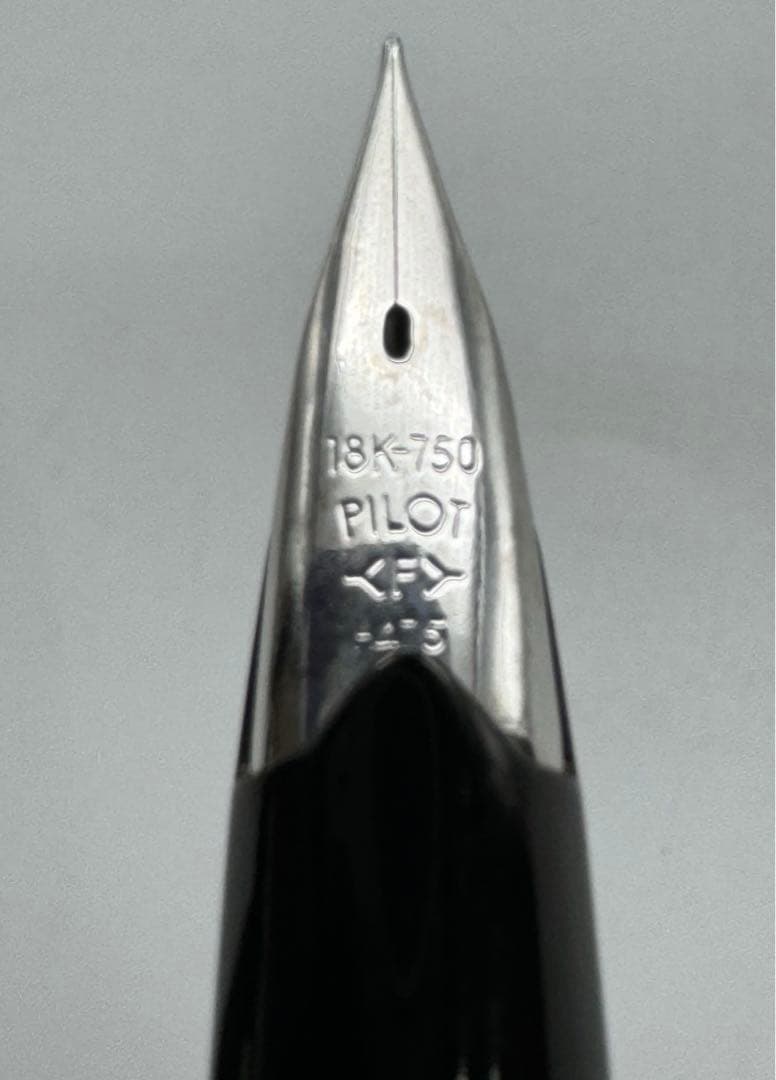 A296　パイロット　エリート　18k-750　万年筆　格子柄