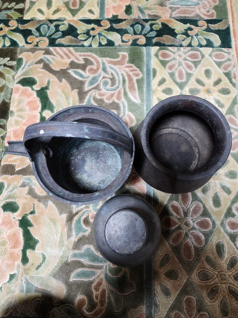 鉄瓶 、鉄製茶道具4点セット