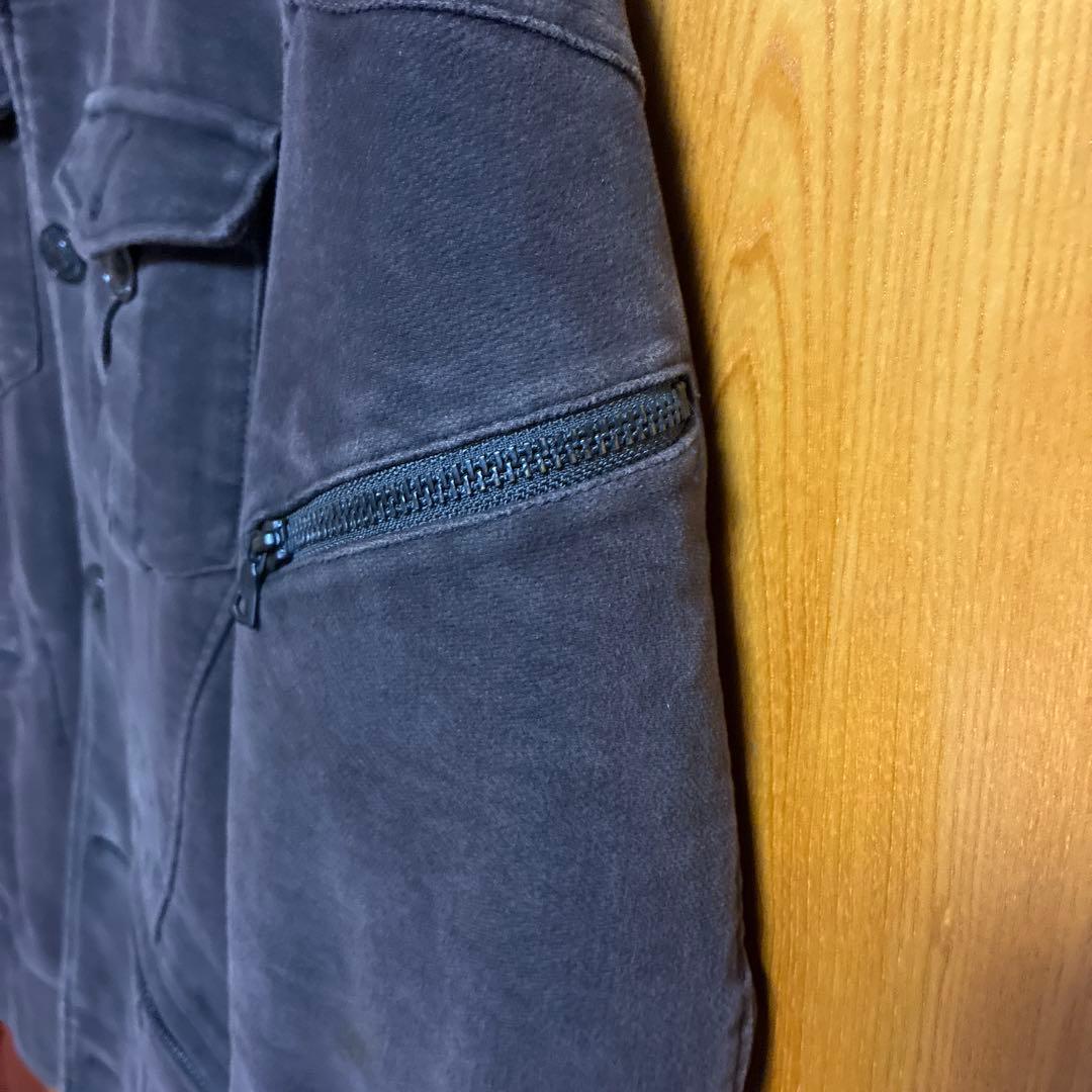 KATHARINE HAMNETTファー襟付きダークブラウンミリタリージャケット