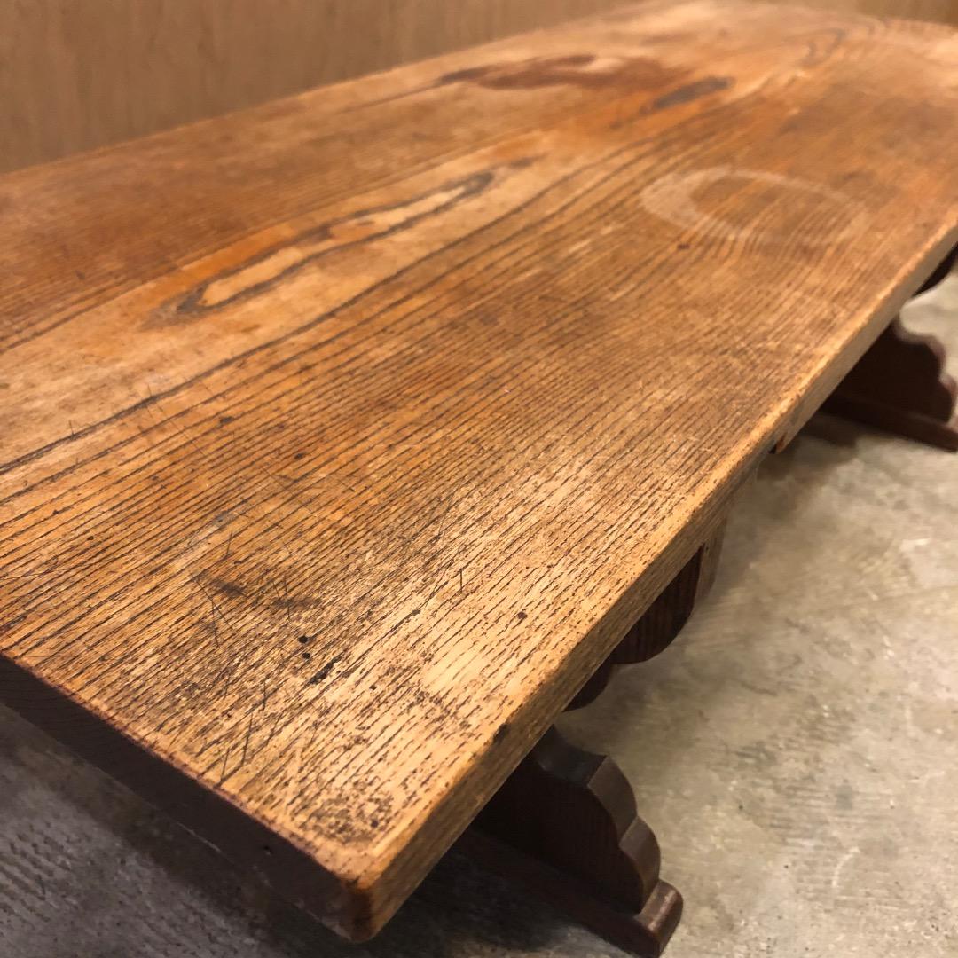 木製机　長方形座卓　文机　ヴィンテージ　ウッドテーブル　昭和レトロ　古道具