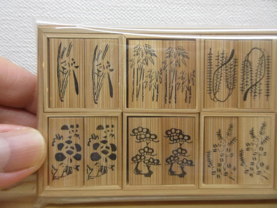 送料込【逢絢亭】茶道具 七事式道具 十種香札 白竹 木製