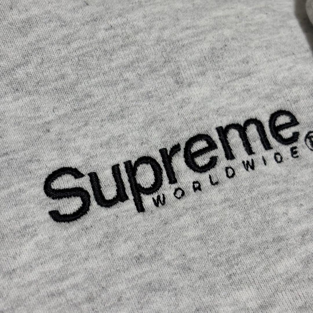 Y*️様 Supreme ワールドワイドフーデッド グレー パーカー 23SS