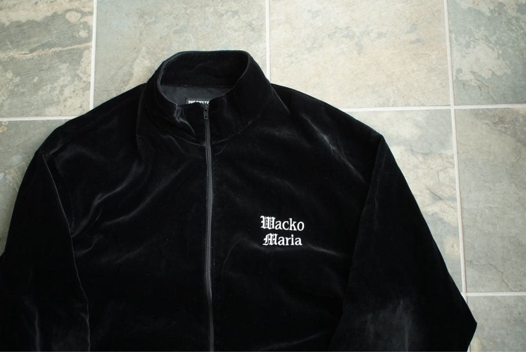 XL WACKO MARIA ベロア トラックジャケット ジャージ ブラック