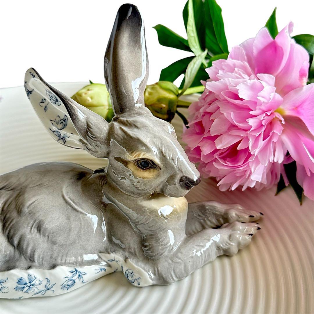 【希少品】最高級 ニンフェンブルク ◆ドイツ製 野うさぎプレート 風水 卯