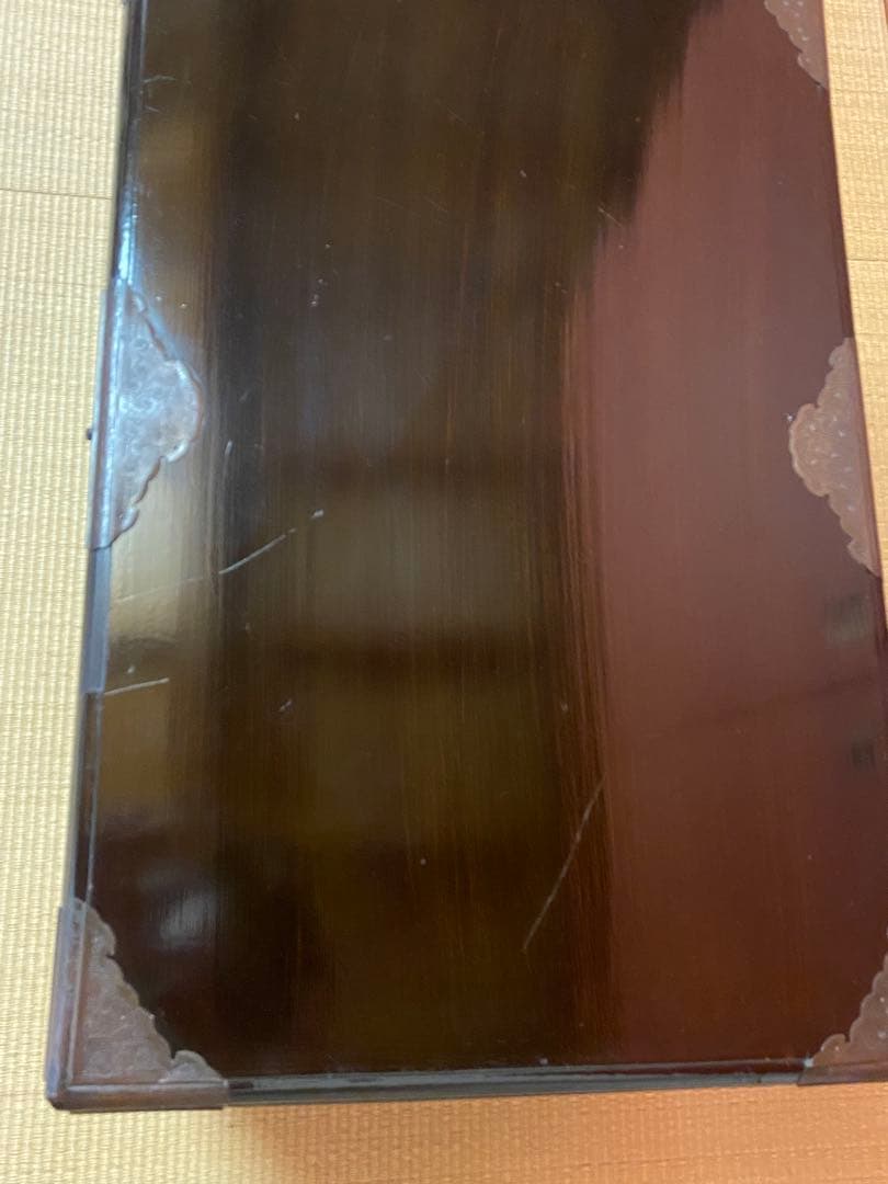 真鍮・銅の挟み箱　衣裳箱　黒色　お値下げ