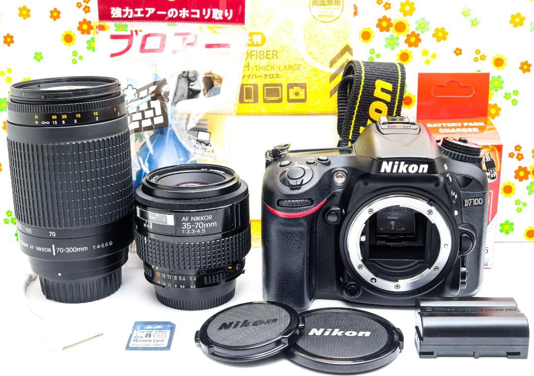美品 ニコン Nikon D7100☆スマホに転送可♪☆ダブルレンズ☆本格一眼