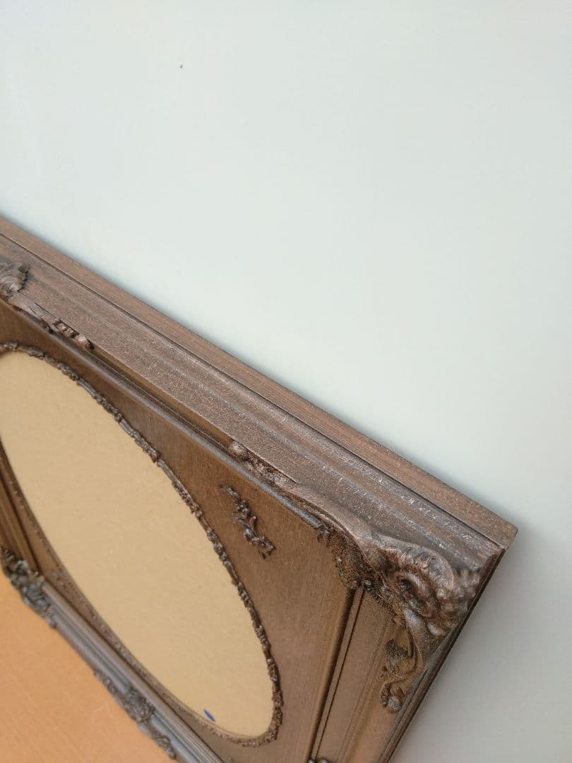 未使用　エスアンドエフ　S&F　高級輸入額縁　半切　アンティーク　ブラウン　B