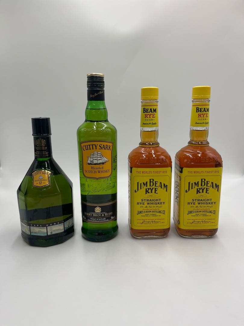 CUTTY SASK JIM BEAM RYE ウイスキー　4本セット