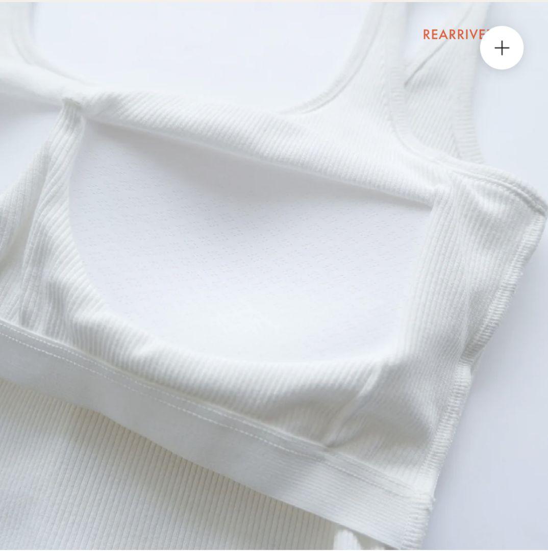 Searoomlynn、FitパッドマシュマロBRAタンク、M、ホワイト