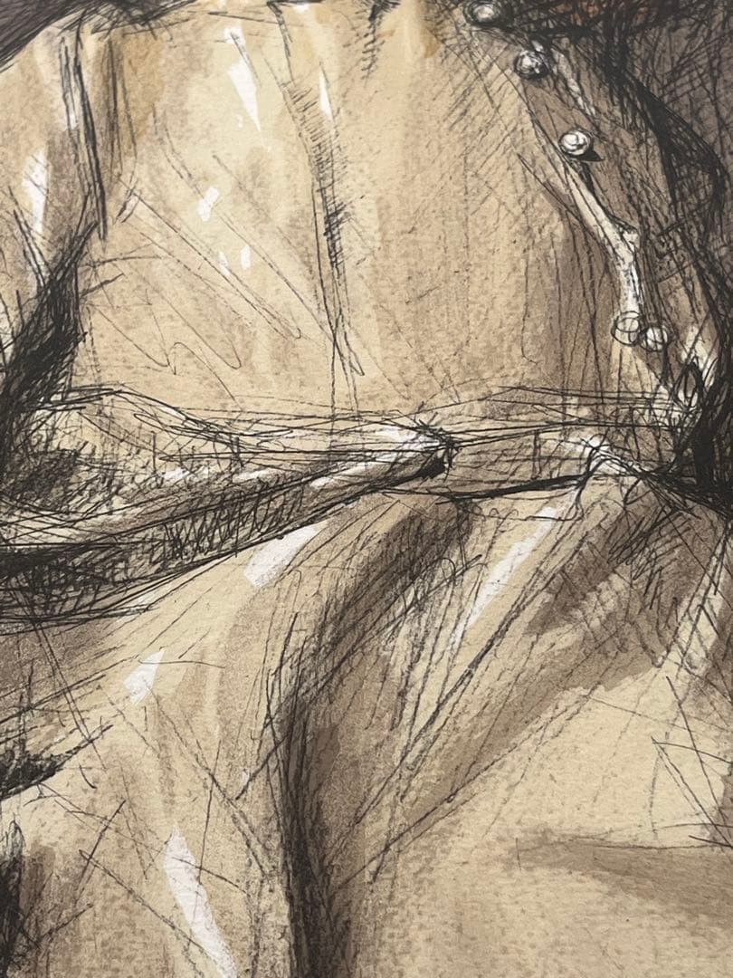 小松崎邦雄 「人形」リトグラフ 直筆サイン 物故巨匠 一水会員 宮本三郎記念賞