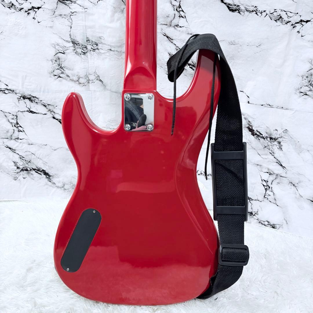 BUSKER’S バスカーズ エレキベース レッド 4弦 エレキベース 初心者