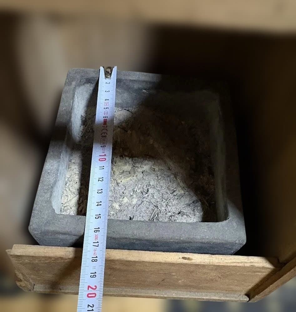 昭和レトロ 木枠火鉢 箱火鉢 陶器内蔵 炭付き 和風インテリア