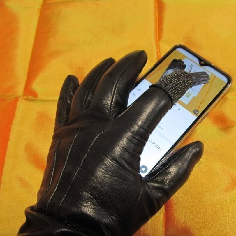 値下げ 一部残1 メローラ ナッパ黒 カシミア黒 革手袋 グローブ MEROLA